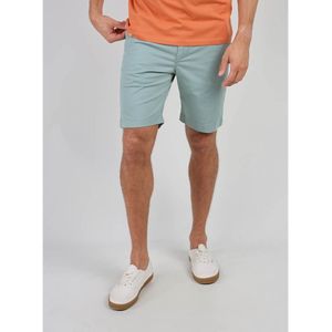 Effen chino short in stretch OXBOW. Katoen materiaal. Maten 34 US - 48 EU. Groen kleur