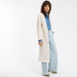 LA REDOUTE COLLECTIONS - Lang Vest - Wit - Viscose - Gebreid