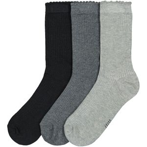 LA REDOUTE COLLECTIONS - Sokken - Zwart/Grijs - Katoen - Set van 3 Paar