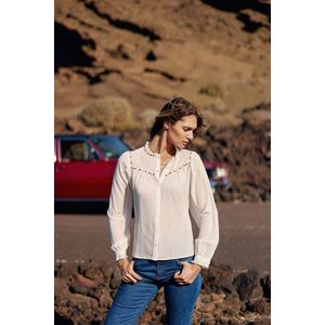 La Petite Étoile - BEATTIE - Blouse - Wit - Katoen met Geborduurde Details