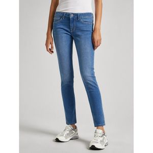 Skinny jeans, lage taille PEPE JEANS. Denim materiaal. Maten Maat 32 US - Lengte 32. Blauw kleur
