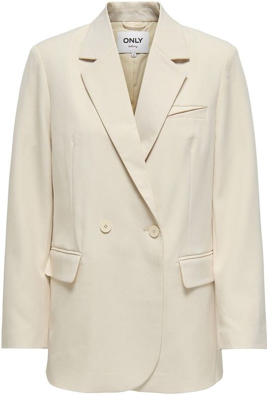 Only - Lange Blazer - Beige - Polyester