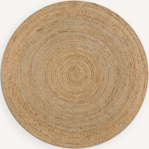 Hempy - Rond Vloerkleed - Jute - Beige - Handgevlochten