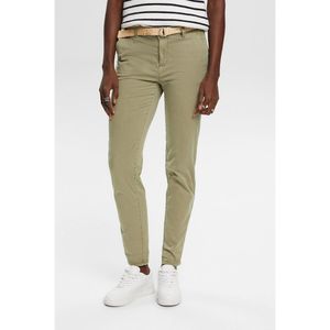 Broek, chino snit, L32 ESPRIT. Katoen materiaal. Maten 40 FR - 38 EU. Groen kleur