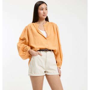 LA REDOUTE COLLECTIONS - Losvallende Blouse - Okergeel - Katoen