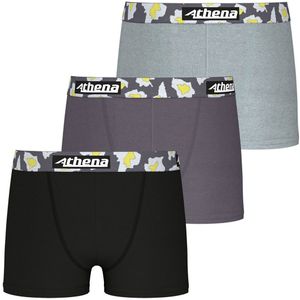 Set van 3 boxershorts ATHENA. Katoen materiaal. Maten 14 jaar - 162 cm. Zwart kleur