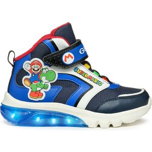 Ademende sneakers met LED Ciberdron x Ma GEOX. Polyurethaan materiaal. Maten 26. Blauw kleur