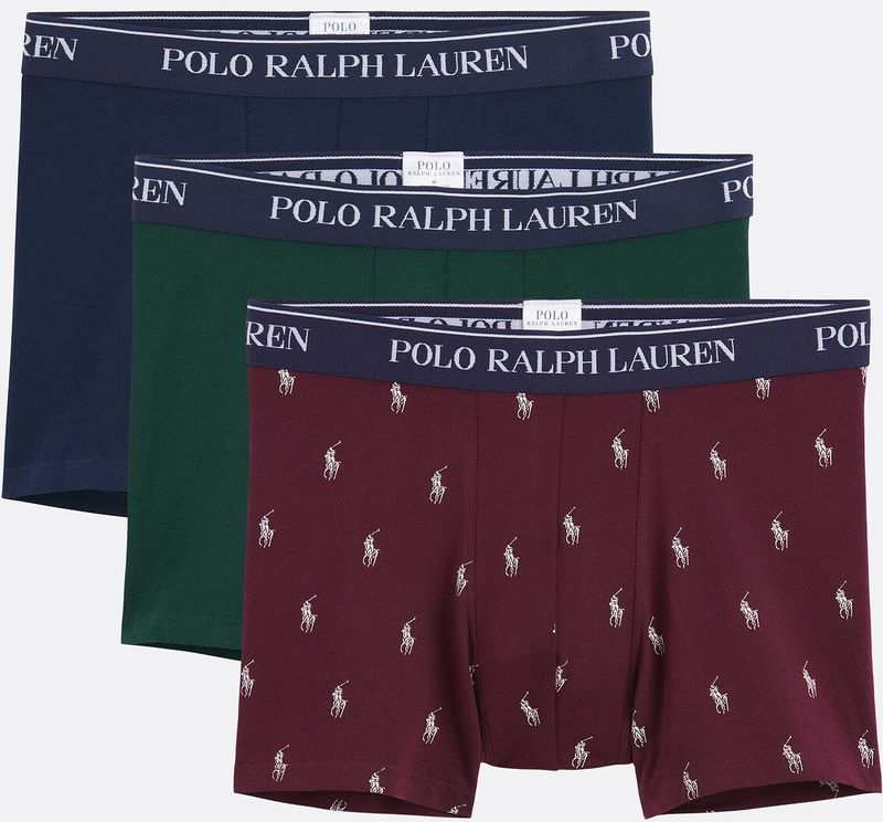 POLO RALPH LAUREN - Boxershorts - Blauw - Set van 3 - Katoen