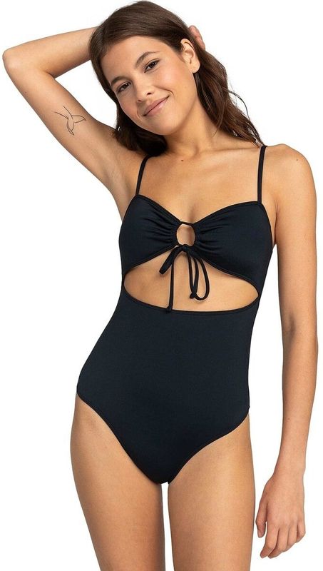 ROXY - SD Beach Classics - Badpak - Zwart - 85% Gerecycled Polyester - Verstelbare Bandjes