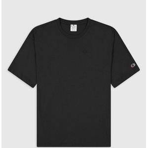 T-shirt met korte mouwen, geborduurd klein logo CHAMPION. Katoen materiaal. Maten XS. Zwart kleur
