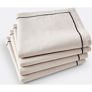 La Redoute Interieurs - Métis Bourdon - Servetten - Naturel - Set van 4 - 45 x 45 cm
