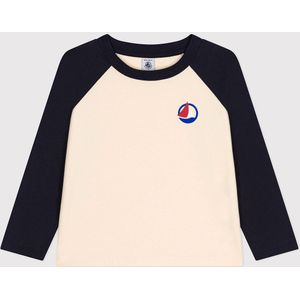 T-shirt in jersey met lange mouwen PETIT BATEAU. Katoen materiaal. Maten 12 jaar - 150 cm. Beige kleur