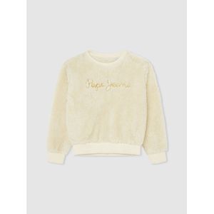 Sweater met ronde hals en lange mouwen PEPE JEANS. Katoen materiaal. Maten 10 jaar - 138 cm. Beige kleur