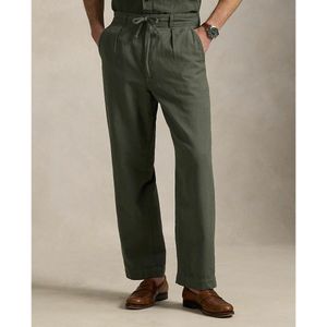 Polo Ralph Lauren - Capri Broek - Olijfgroen - Katoenlinnen