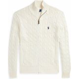 Trui met ritssluiting van katoen in kabelmotief POLO RALPH LAUREN. Katoen materiaal. Maten L. Beige kleur