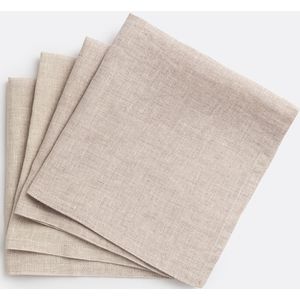 Victorine - Servetten - Naturel - Gewassen Linnen - Set van 4