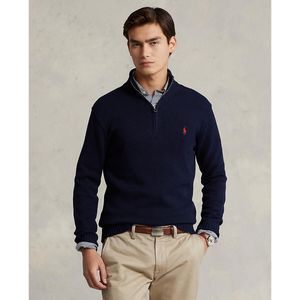 Polo Ralph Lauren - Trui met Halve Rits - Marineblauw - Katoen