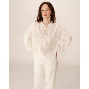 Persia Grace & Mila - Geborduurde Blouse - Ecru - Katoen