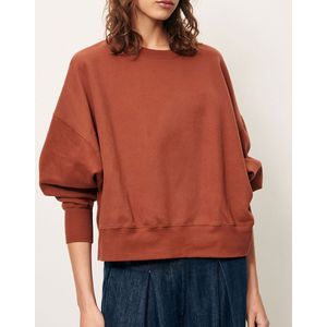 Sessùn - ISI - Sweater - Oranje - Katoen - Oversized Model met Ronde Hals