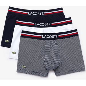 Set van 3 boxershorts LACOSTE. Katoen materiaal. Maten XS. Wit kleur