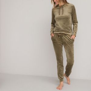 Pyjama in fluweel LA REDOUTE COLLECTIONS. Fluweel materiaal. Maten 38/40 FR - 36/38 EU. Groen kleur