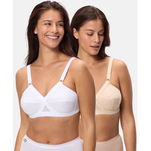 Playtex - Set van Beha's - Wit/Beige - Damesbeha - 2 Stuks - 100E
