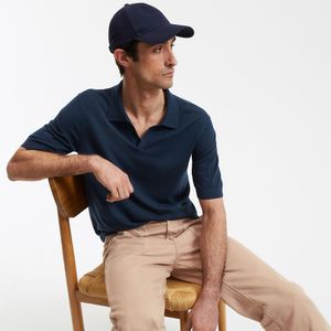 LA REDOUTE COLLECTIONS - Polo - Marineblauw - Polyester - Korte Mouwen