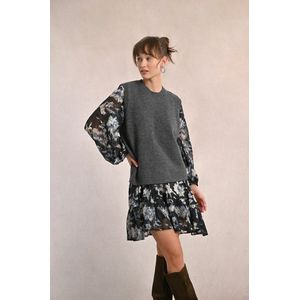 MOLLY BRACKEN - Mouwloze Trui - Grijs - Acryl Materiaal