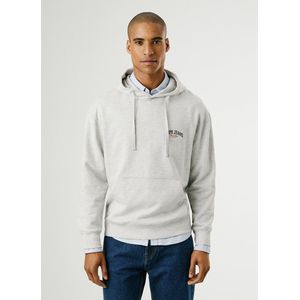 Pepe Jeans - Mason - Sweatshirt - Lichtgrijs/Zwart - Capuchon met Trekkoord