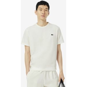 Lacoste - T-shirt - Ecru - Korte Mouwen - Logo op de Rug
