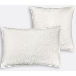 La Redoute Interieurs - Kussenhoes - Wit - Tropical - Perkalkatoen - 50 x 70 cm