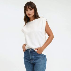 LA REDOUTE COLLECTIONS - Mouwloze Trui - Wit - Katoen