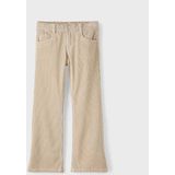 Bootcut broek in fluweel NAME IT. Katoen materiaal. Maten 14 jaar - 156 cm. Beige kleur