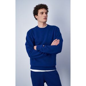 Sweater met ronde hals en klein logo CHAMPION. Katoen materiaal. Maten XXL. Blauw kleur