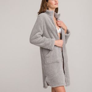 Kamerjas met ritssluiting, in fleecetricot LA REDOUTE COLLECTIONS. Fleece tricot materiaal. Maten 46/48 FR - 44/46 EU. Grijs kleur