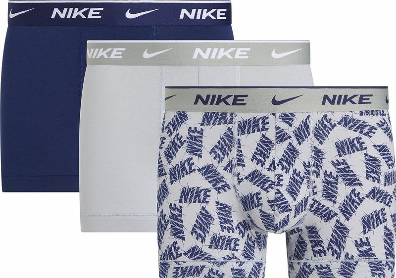 NIKE - Boxershorts - Grijs - Set van 3 - Stretch Katoen