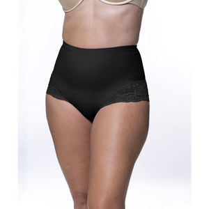 Hoge slip, shapewear effect Brigitte DORINA. Polyamide materiaal. Maten XXL. Zwart kleur