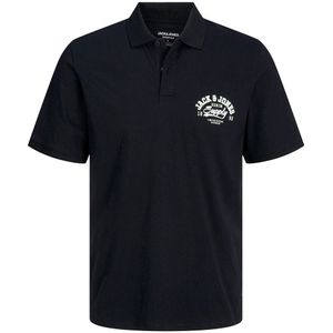 Polo met korte mouwen JACK & JONES. Katoen materiaal. Maten XS. Zwart kleur