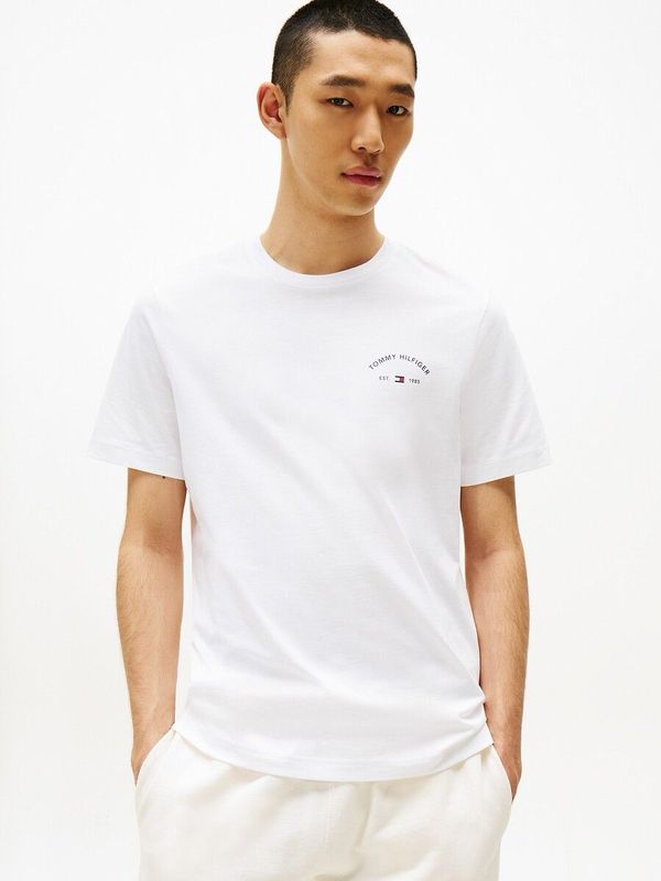 TOMMY HILFIGER - Grafisch Hotel T-shirt - Wit - Katoen