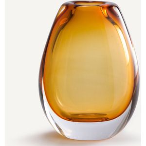 AM.PM - Myra - Vaas - Okergeel - Handgeblazen Glas - Hoogte 20 cm