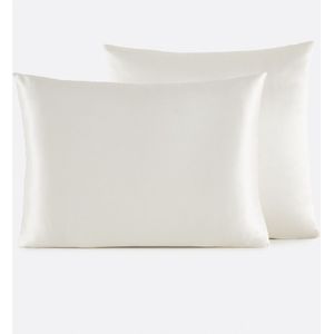 La Redoute Intérieurs - Effen Zijde Kussensloop - Ecru - 100% Moerbeizijde