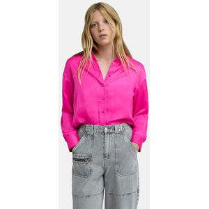 IKKS - Satijnen Hemd - Roze - Polyester