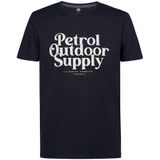 Petrol Industries - Logo T-shirt - Blauw - Katoen