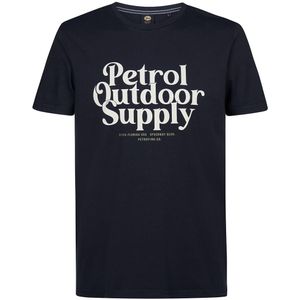 Petrol Industries - Logo T-shirt - Blauw - Katoen