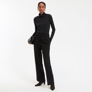LA REDOUTE COLLECTIONS - Rechte Hoog Getailleerde Broek - Zwart - Polyviscose