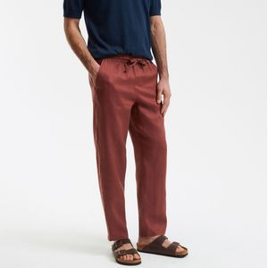 LA REDOUTE COLLECTIONS - Rechte Broek - Kastanje - Linnen