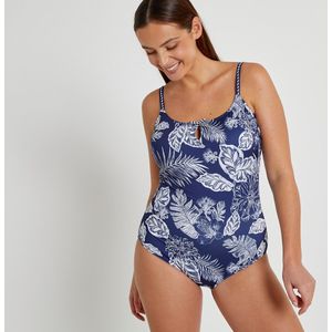 LA REDOUTE COLLECTIONS PLUS - Badpak - Blauw - Bloemenprint - Grote Maten