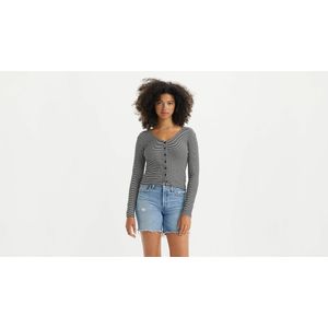 T-shirt met lange mouwen en V-hals LEVI'S. Katoen materiaal. Maten S. Beige kleur