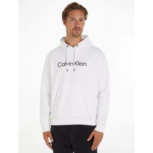 Calvin Klein - HERO LOGO Comfort Hoodie - Bright White - Met Capuchon