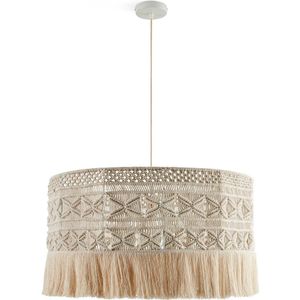 Hanglamp in macramé Ø70cm, Yinka LOUISE MISHA X LA REDOUTE. Stof materiaal. Maten één maat. Beige kleur